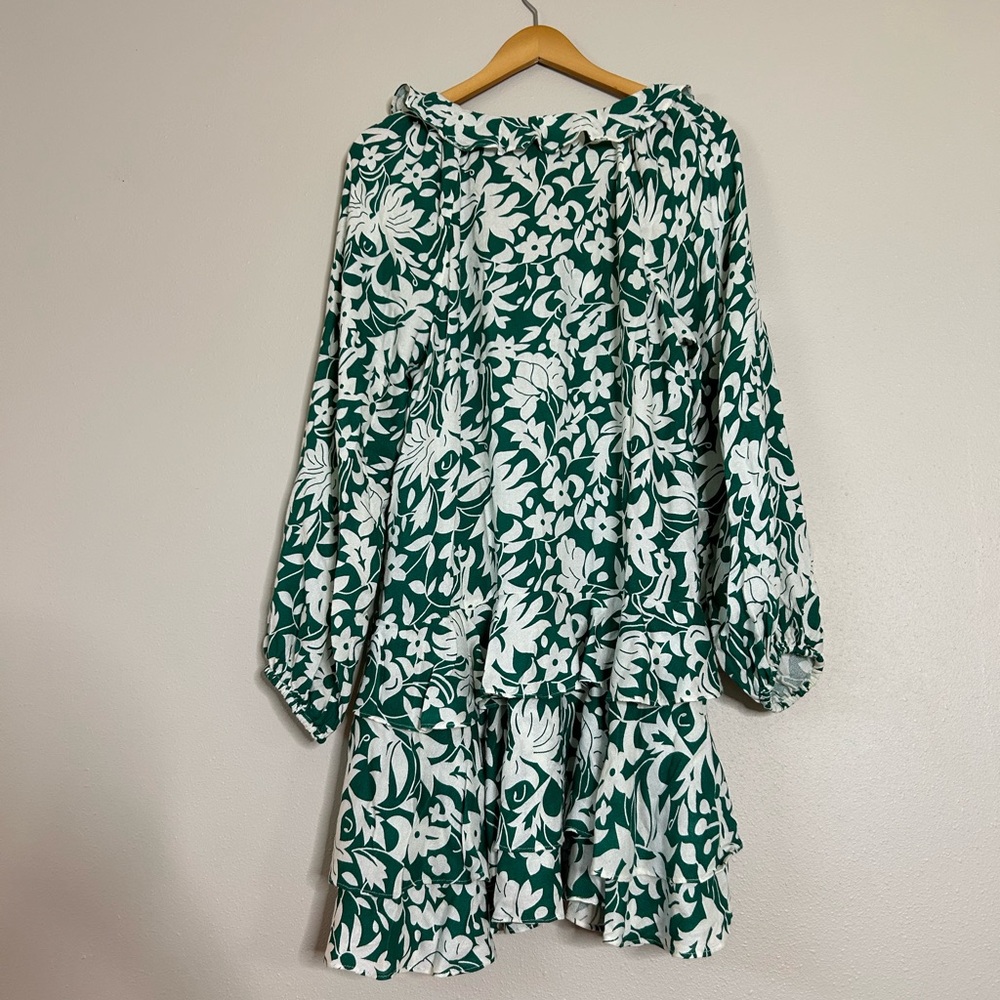 Free People Rebecca green & white floral mini dress - Picture 9 of 10